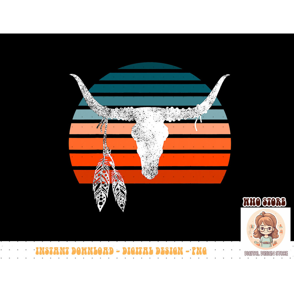 Boho Longhorn Western Life Cowboy & Cowgirl Styled T-Shirt copy.jpg