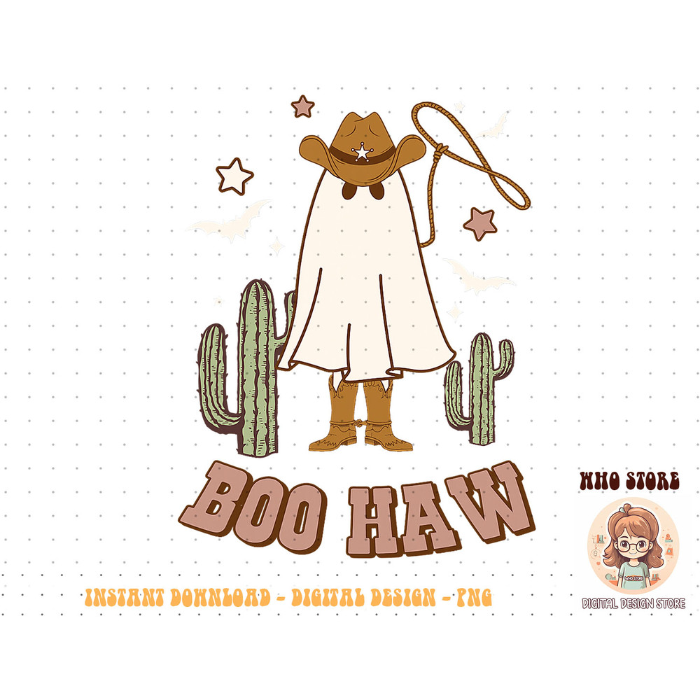 Boo Haw Ghost Funny Cowboy Cowgirl Western Halloween T-Shirt copy.jpg