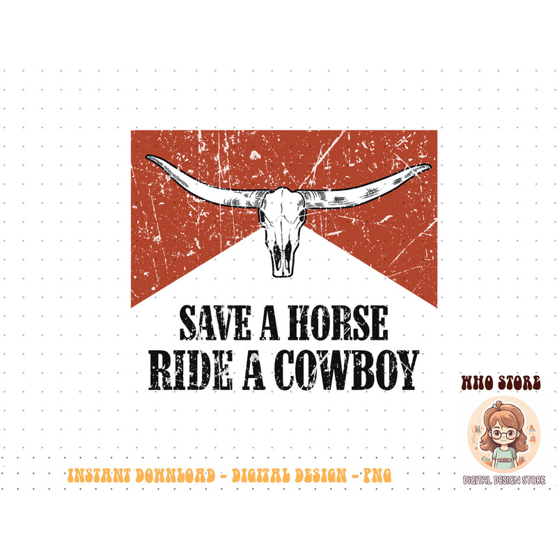 Bull Skull Save A Horse Ride A Cowboy Western Country Pullover Hoodie copy.jpg