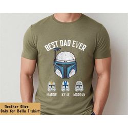 Custom Kid Name Jango Fett Best Dad Ever Clone Troopers Shirt / Star Wars Dad / Father's Day Birthday Gift / Gift For Da