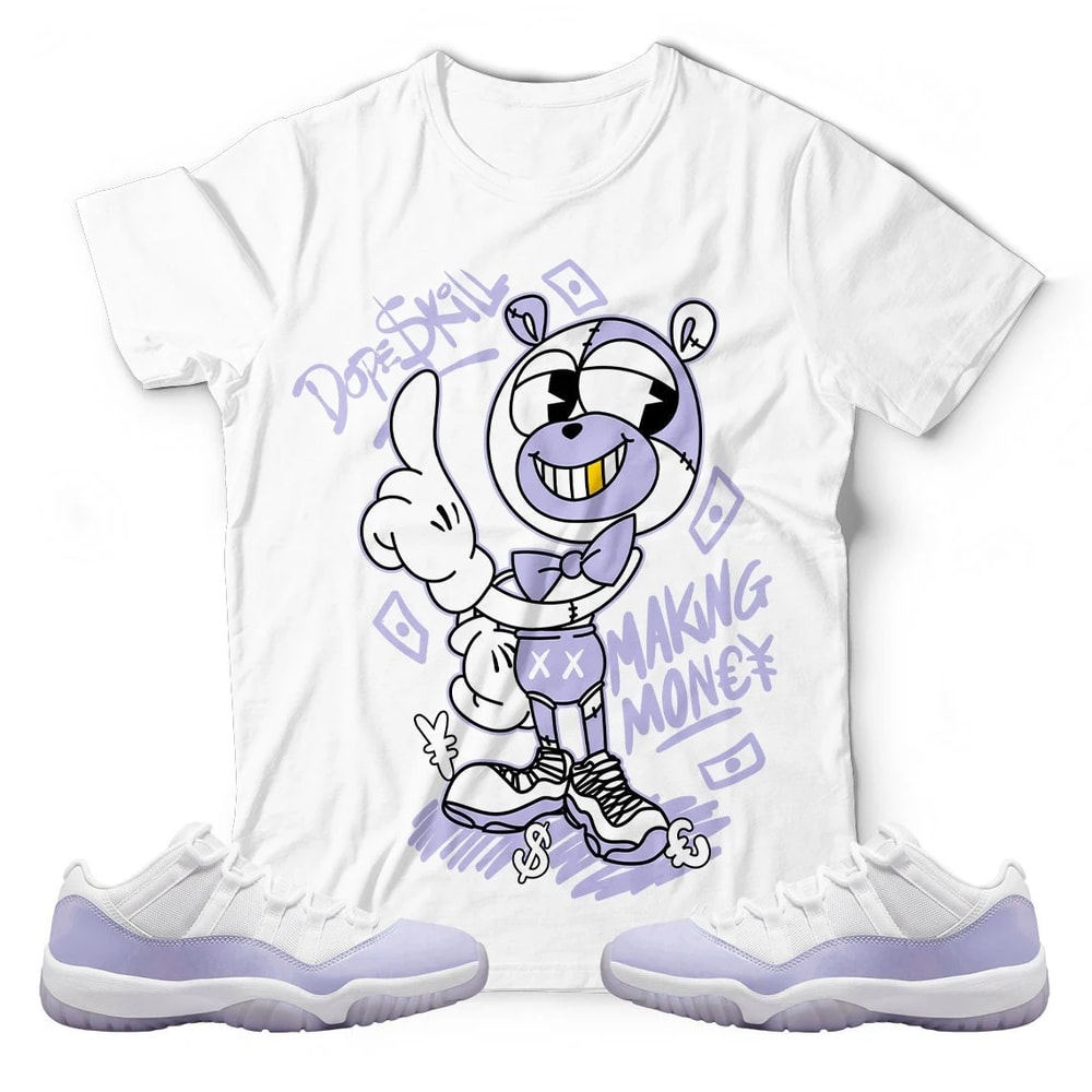 M.M Bear Unisex Sneaker Shirt, Retro Low Pure Violet 11s Tee, Jordan 11 Low Pure Violet T-Shirt, Hoodie, Tanktop