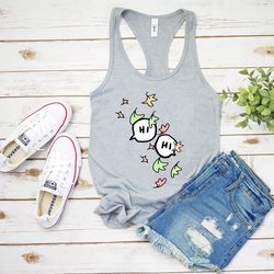 heartstopper tank top, leaves hi hi bubble-free shirt, heartstopper matching tank, heartstopper leaves shirt, heartstopp