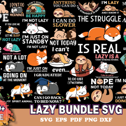 30 Lazy Bundle Svg, Lazy Bundle Svg, Lazy Animal Svg
