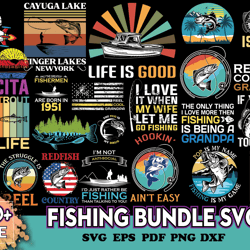 150 fishing bundle svg, fishing svg, fish hook