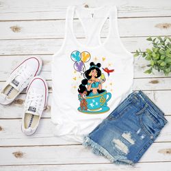 jasmine tank top, aladdin tank top, princess tank, disney princess tank, disney balloon tank, disney princess shirt, xt-