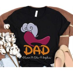 custom captains hook peter pan disney villains dad shirt / father's day gift / disney dad shirt / dad son daughter / per
