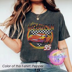 lightning mcqueen shirt, disney cars shirt, car racer tee, disney cars land shirt, car pixar shirt, disney comfort color