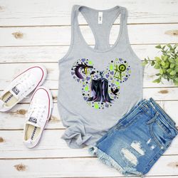 maleficent tank top, disney villain tank, mickey head shirt, chillin like villain, disney characters tee, maleficent evi