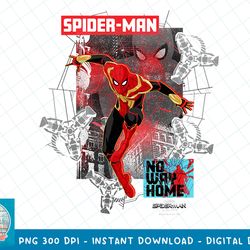marvel spider-man no way home airbrushed color pop poster t-shirt copy png, sublimation