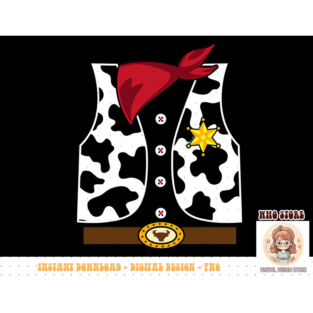 Cowboy Vest Western Sheriff Costume Cool Easy Halloween Gift T-Shirt copy.jpg
