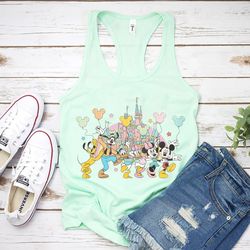 mickey and friends tank top, disney balloons tank, vintage disney tank, retro disneyworld tank, disneyland tank, disney