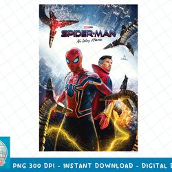 Marvel Spider-Man No Way Home Group Shot Face Off Poster T-Shirt copy png, sublimation