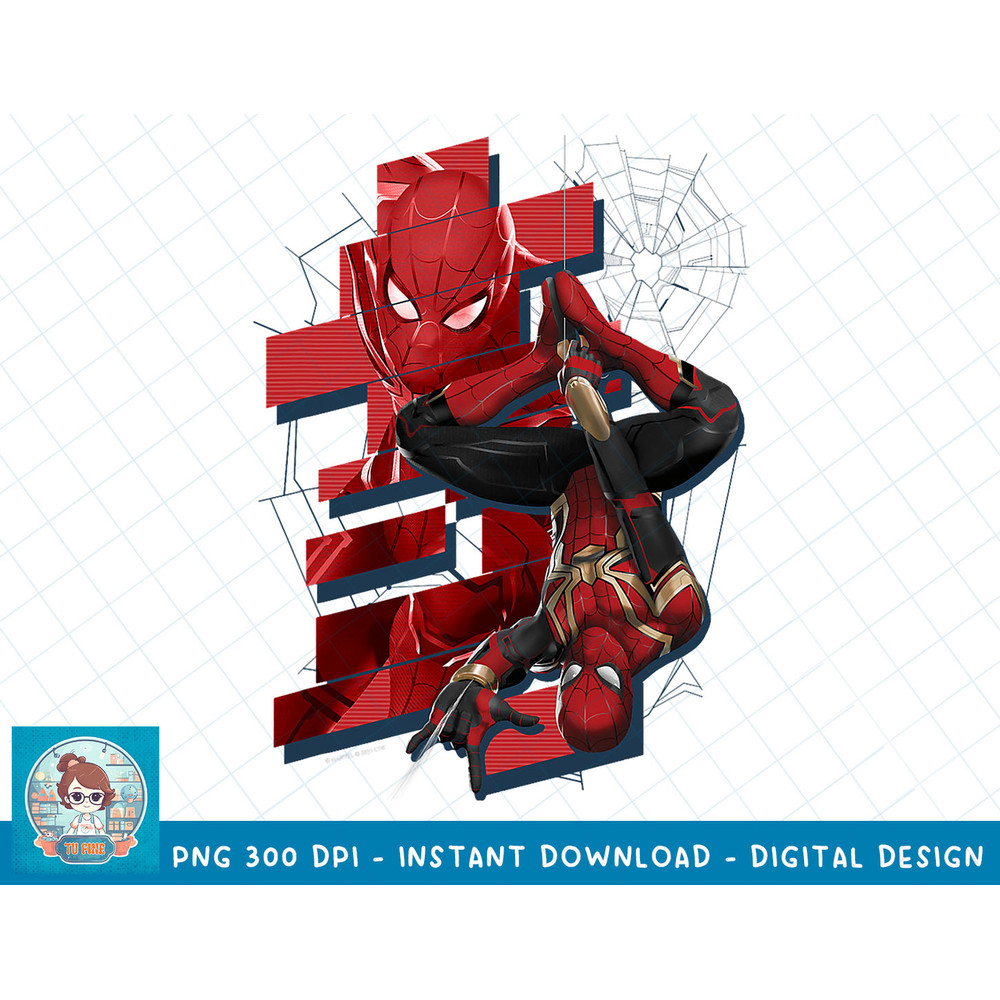 Marvel Spider-Man No Way Home Hanging Web Shot Box Up T-Shirt copy.jpg