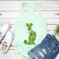 pascal tank top, pascal tangled tank, disney pascal tank, mickey balloon tank, disney travel tank, disney vacation tank,