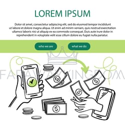 p2p money flying sending payment online e-commerce internet