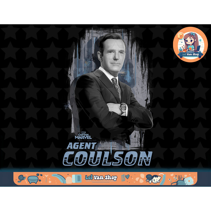 Captain Marvel Agent Coulson Portrait Graphic T-Shirt T-Shirt copy.jpg