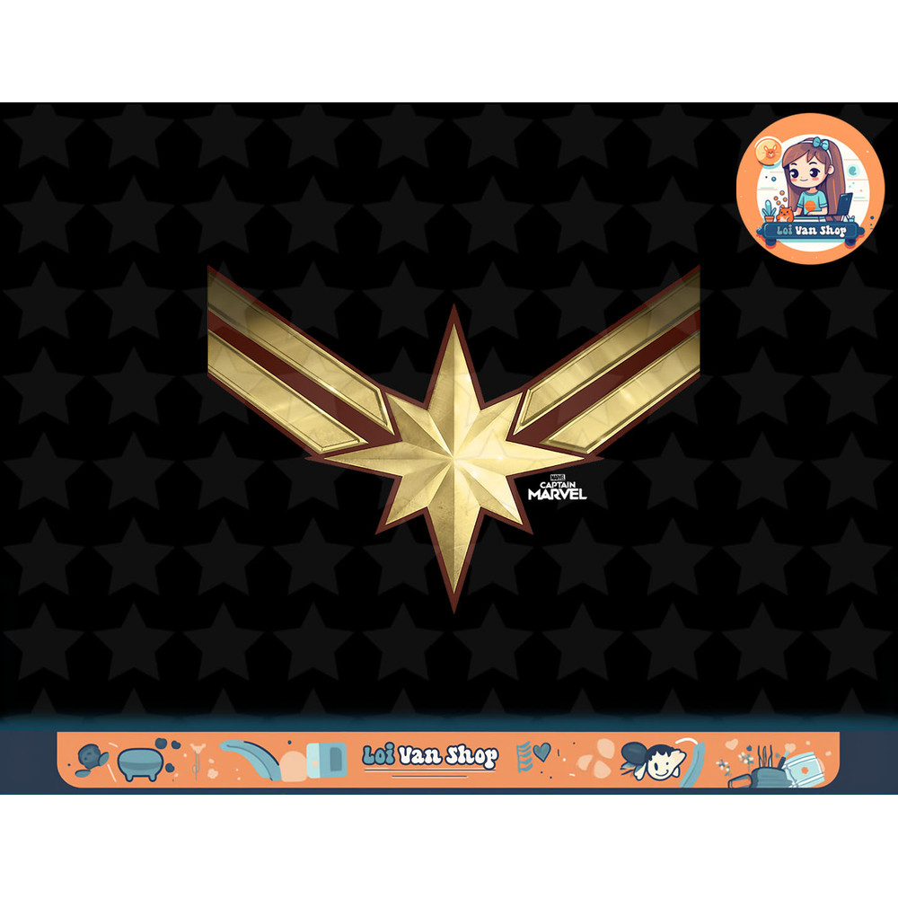 Captain Marvel Gleaming Chest Logo Graphic T-Shirt T-Shirt copy.jpg