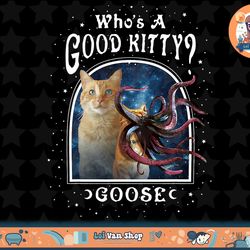 captain marvel who's a good kitty goose cosmic portrait t-shirt copy