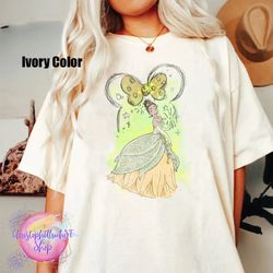 princess tiana shirt, princess outfit, disney comfort colors shirt, disney princess shirt, disney birthday girl shirt, d