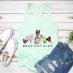 princess tiana tank, disney princess tank, disney tiana princess tank, disney best day ever tank, tiana tank top, disney