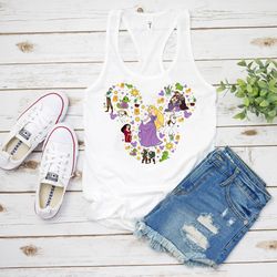 rapunzel tank top, rapunzel tangled tank, rapunzel princess shirt, disney tank top, princess collage shirt, disney rapun