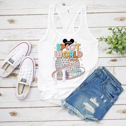 retro epcot world tour tank, epcot center tank, disney epcot shirt, world showcase shirt, retro epcot shirt, epcot world
