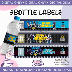Battle Royale bottle label, Battle Royale Printable Birthday party pack, instant download, not editable