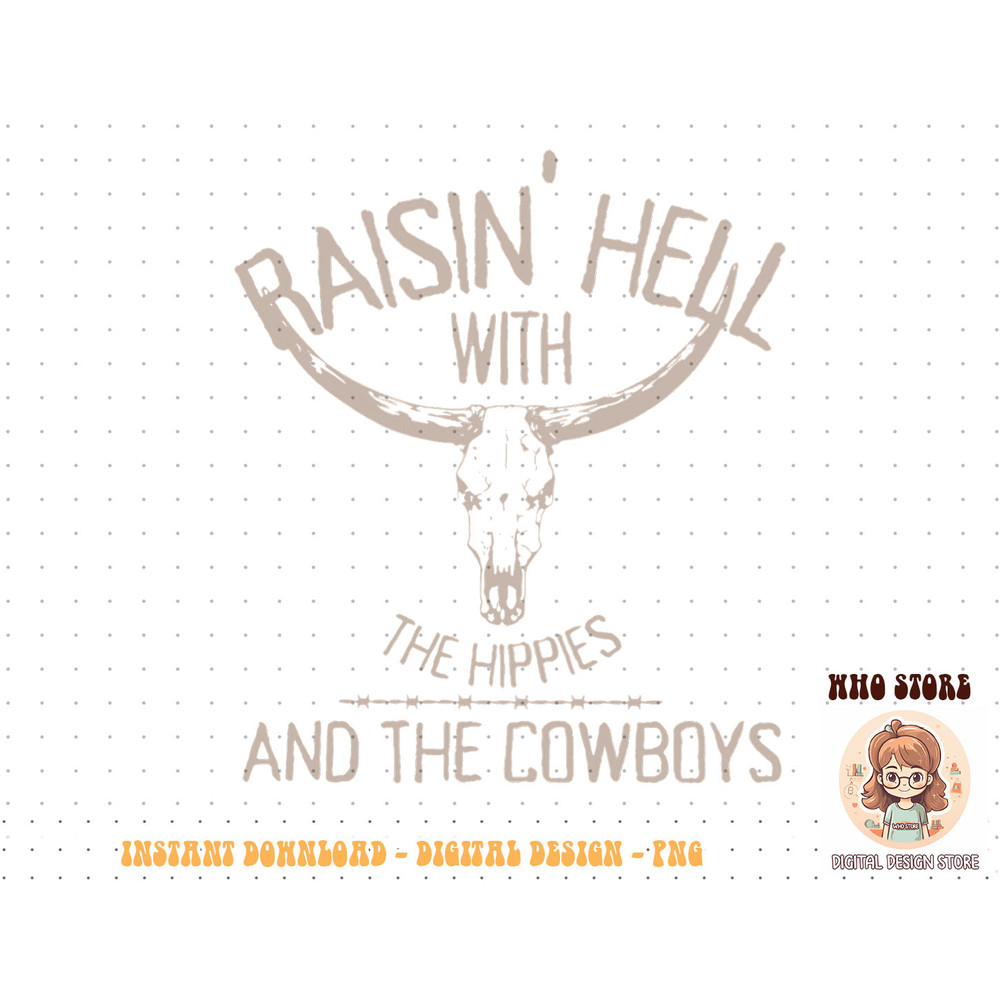 Hippies And Cowboys Western Cowhide Cowgirls T-Shirt copy.jpg