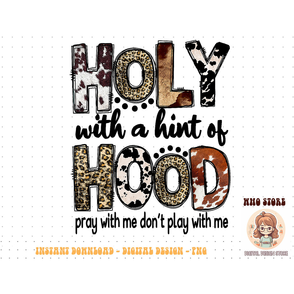 Holy With A Hint Of Hood Leopard Cowhide Western T-Shirt copy.jpg