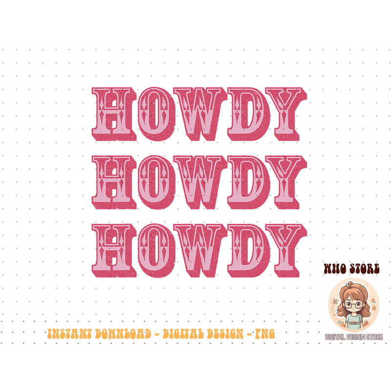 Howdy Cowgirl Retro Vintage Country Western Yeehaw Cowgirl T-Shirt copy.jpg