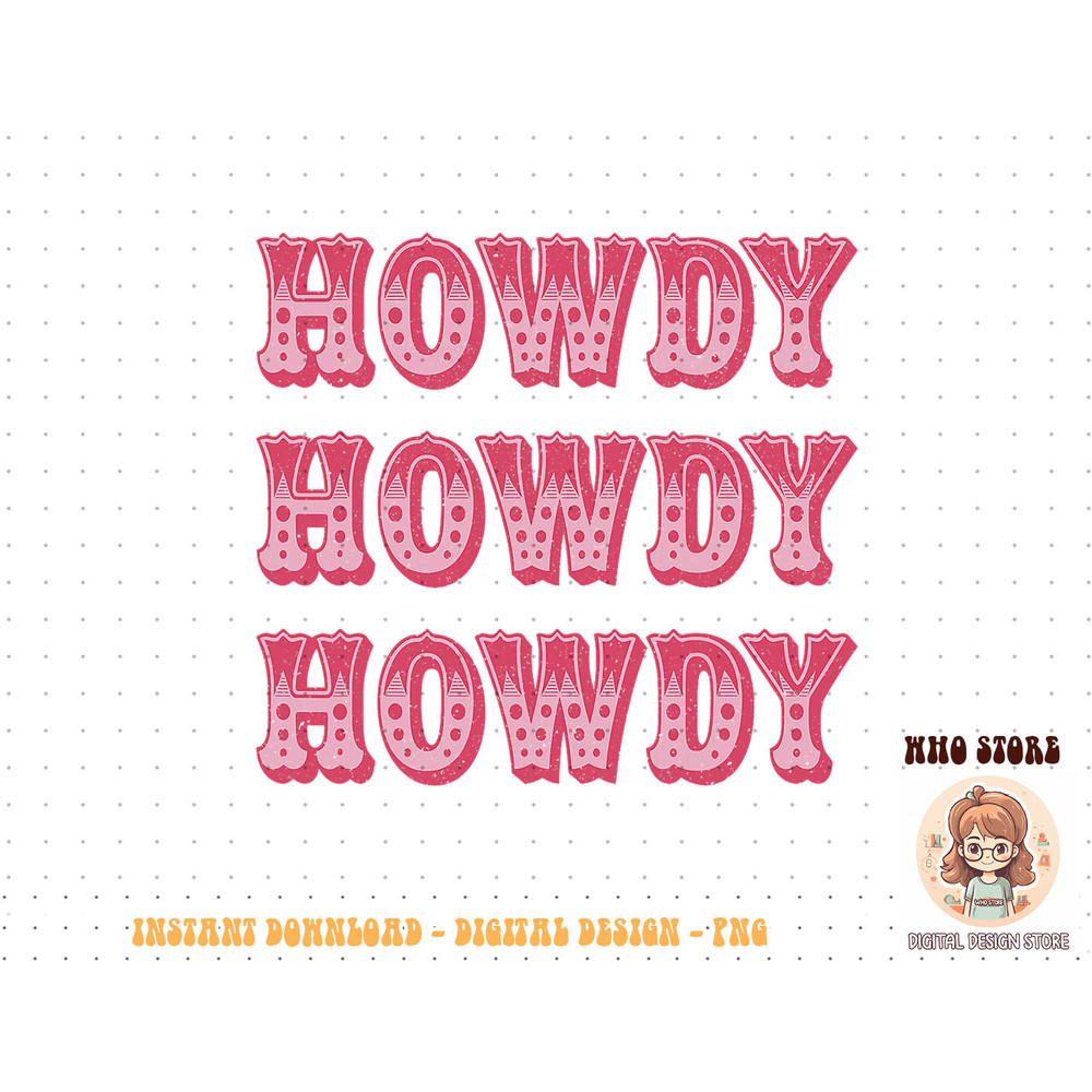 Howdy Southern Western Girl Country Rodeo Pink Cowgirl T-Shirt copy.jpg