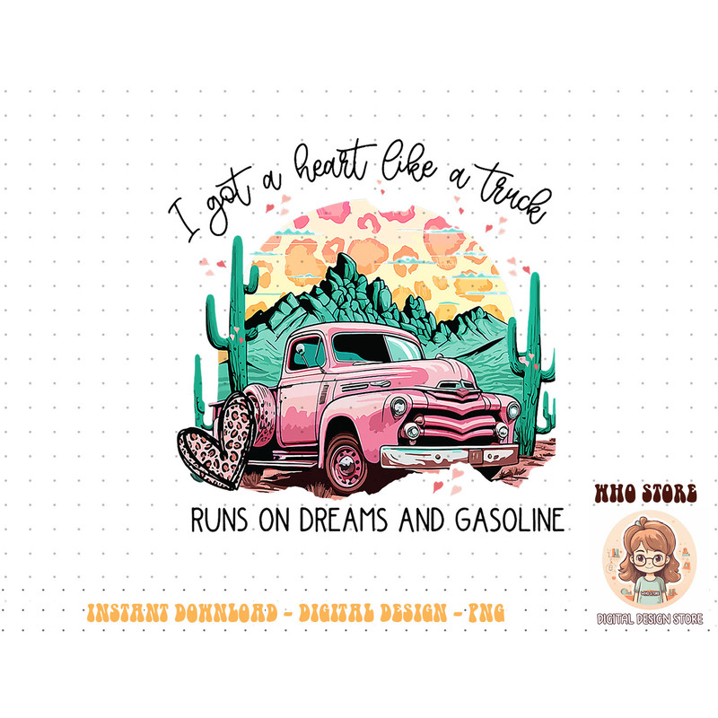 I Got A Heart Like A Truck Western Sunset Cowgirl Farm T-Shirt copy.jpg