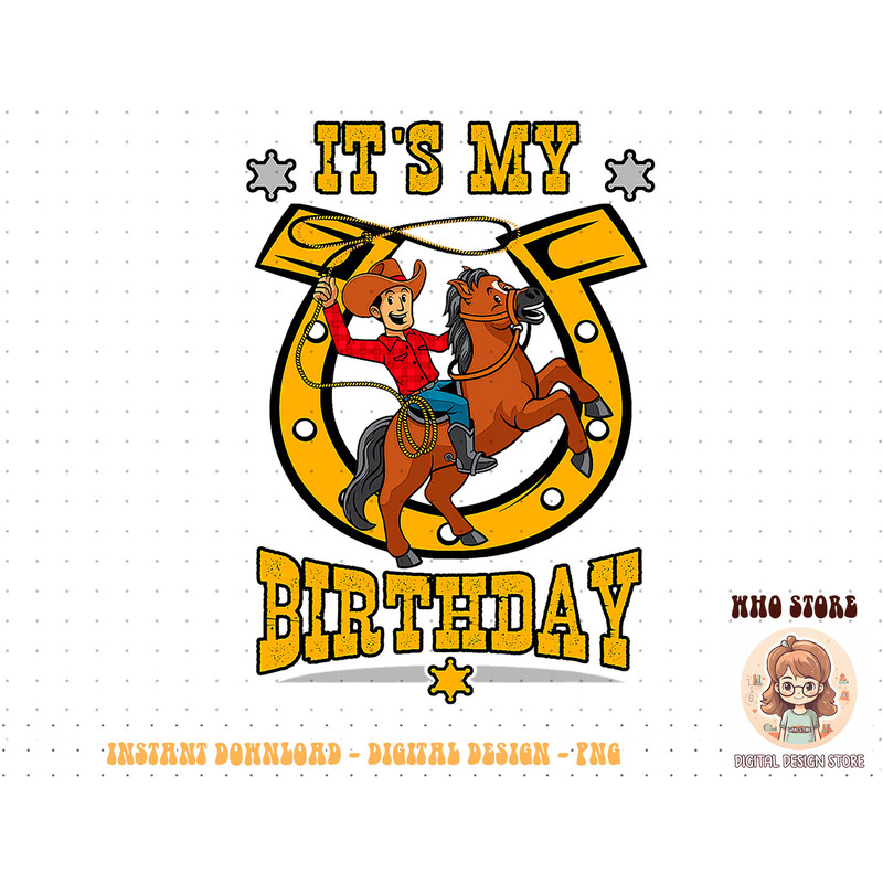 It's My Birthday Western Cowboy Boys Youth Kids Party Day T-Shirt copy.jpg