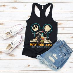 star war tank top, may the fourth be with you, mickey mouse tank, baby yoda shirt, the mandalorian tank, the galaxy edge