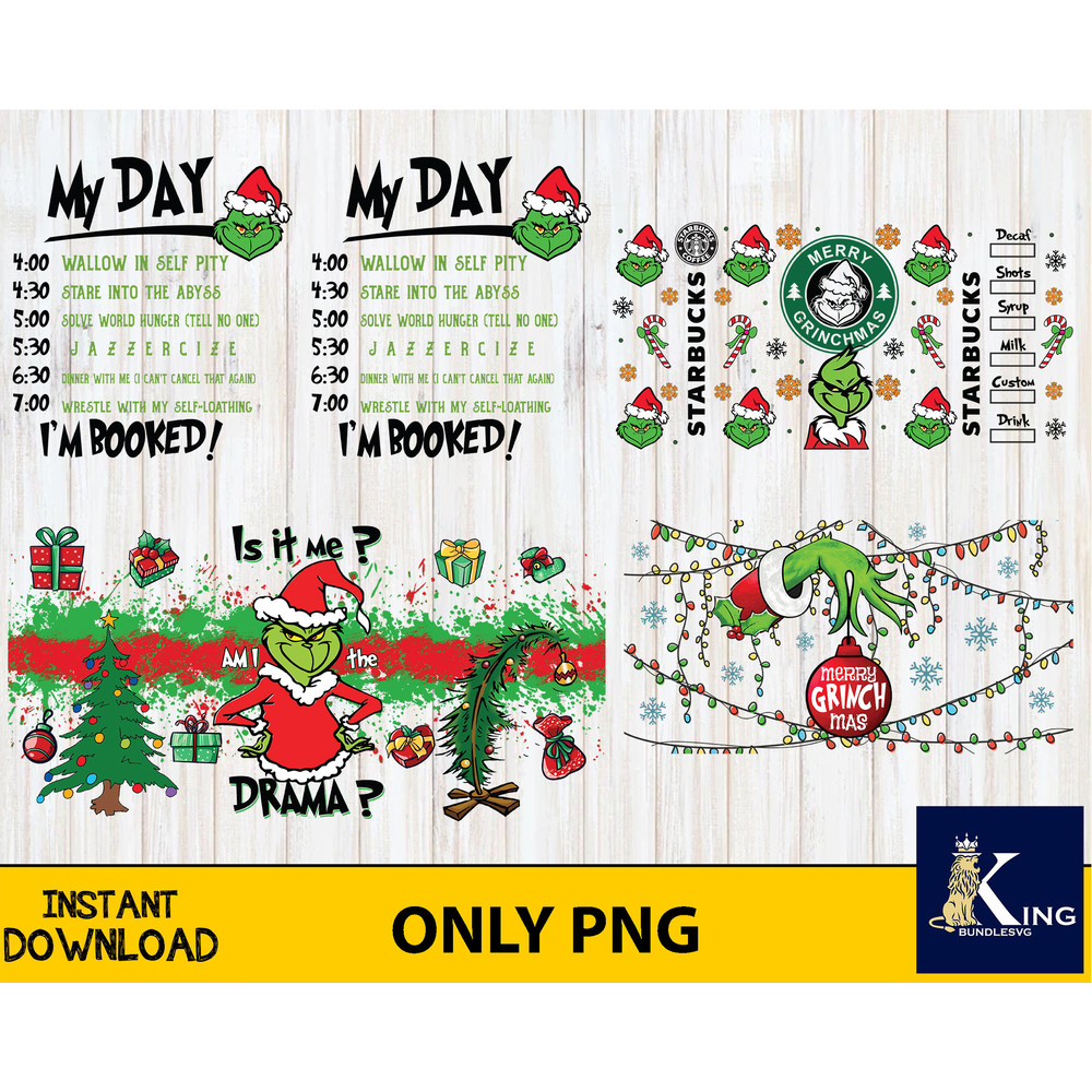 Grinch glass tumbler 16OZ PNG.jpg