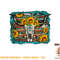 Longhorn Bull Skull Sunflower Turquoise Western Country T-Shirt copy.jpg