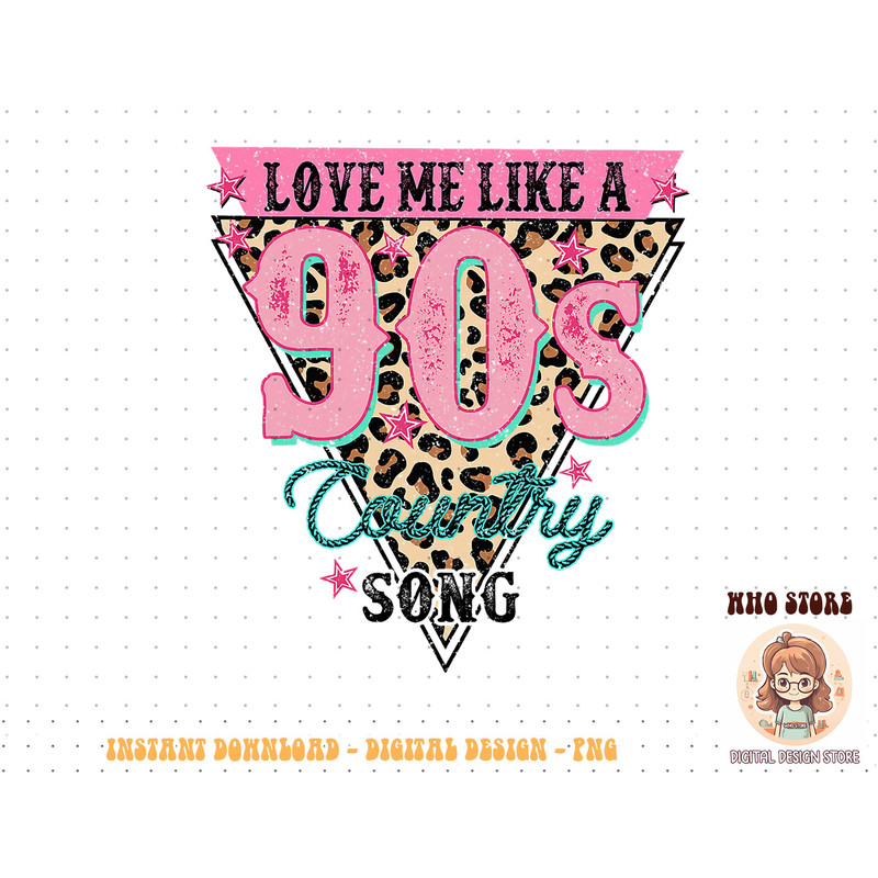 Love Me Like A 90s Country Song, Leopard Western T-Shirt copy.jpg