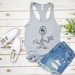 toy story tank top, forky tank top, toy story friends, toy story family, toy story character shirt, disney pixar tank, t