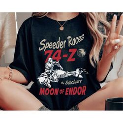 star wars scout trooper and 74-z speeder bike moon of endor shirt / star wars celebration / may the 4th be with you / ga