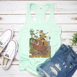 vintage 90s disney lion king tank, simba and timon tank, vintage lion king shirt, retro hakuna matata shirt, disneyland