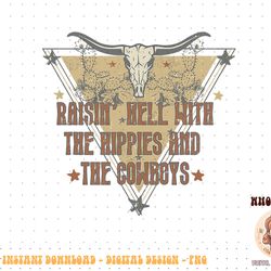 raising-hell with the hippies and cowboys western cowhide png