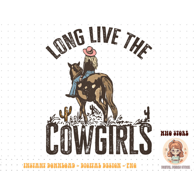 Retro Long Live The Cowgirls Horseback Rider Western Country Pullover Hoodie copy.jpg