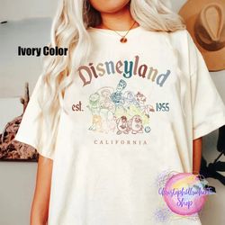 vintage disney toy story est 1955 california shirt, disney comfort colors shirt, retro toy story characters shirt, disne