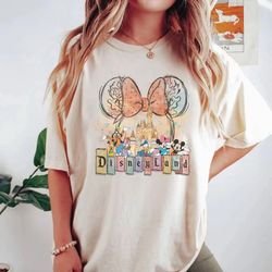 vintage disneyland shirt, disney comfort colors shirt, mickey and friend shirt, watercolor minnie ears shirt, disneyland