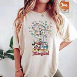 vintage disneyland shirt, mickey and friend comfort colors shirt, mickey balloon shirt, retro disneyland shirt, disney g