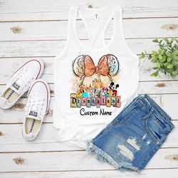 vintage disneyland tank top, watercolor minnie ears shirt,