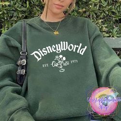 vintage disneyworld est 1971 sweatshirt, retro mickey sweatshirt, disneyland sweatshirt, mickey mouse sweatshirt, disney