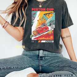 vintage lightning mcqueen comfort colors shirt, lightning mcqueen shirt, disney cars radiator springs, disney pixar shir