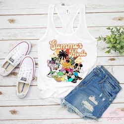 vintage mickey and friends tank top, summer mode tank top, vintage mickey tank, disney tank top, disney trip shirt, disn