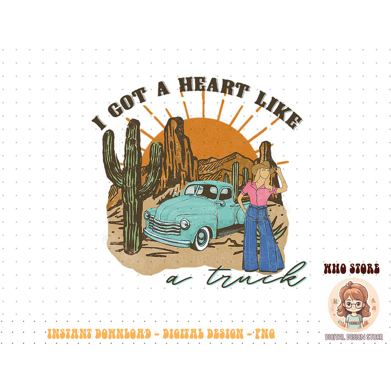 Vintage I Got A Heart Like A Truck Country Cowgirl Cowboy T-Shirt copy.jpg